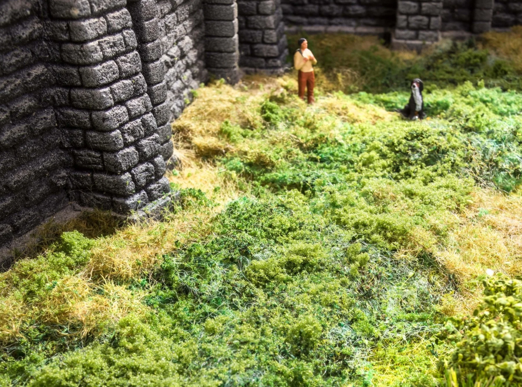 H0 1:87 escala Noch 07280 follaje de hierbas silvestres verde claro 20 x 23 cm