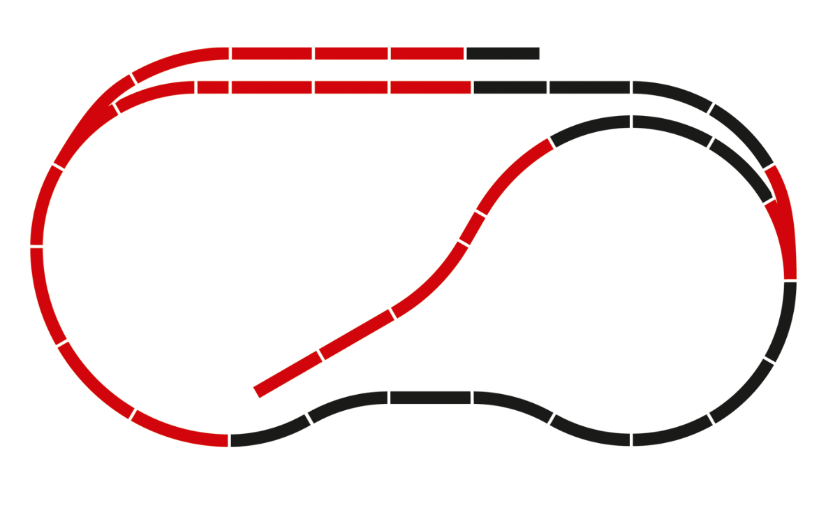 H0 1:87 escala Märklin 24904 Juego de extensión de vías C4 C