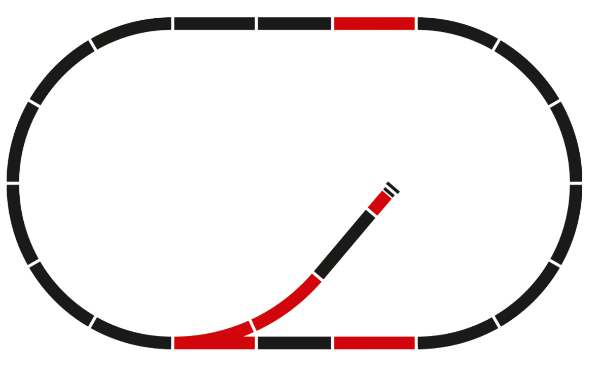 H0 1:87 escala Märklin 24900 Juego de extensión de vías C1 C