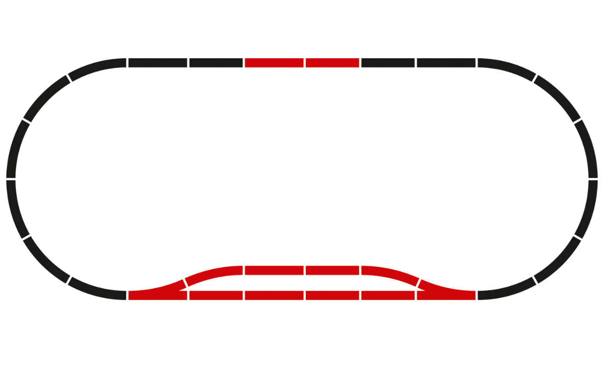 H0 1:87 escala Märklin 24902 Juego de extensión de vias C2 C