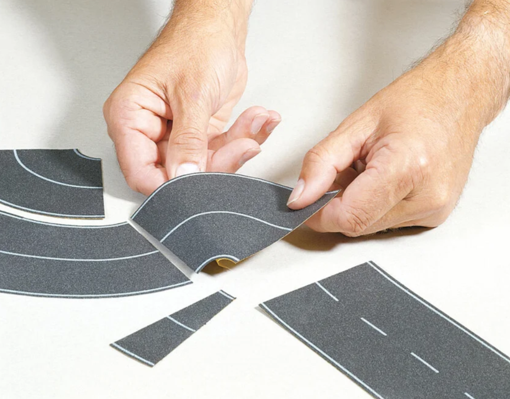 Noch 60704 crepe curva de carretera nacional gris 2 piezas 80mm escala H0 1:87