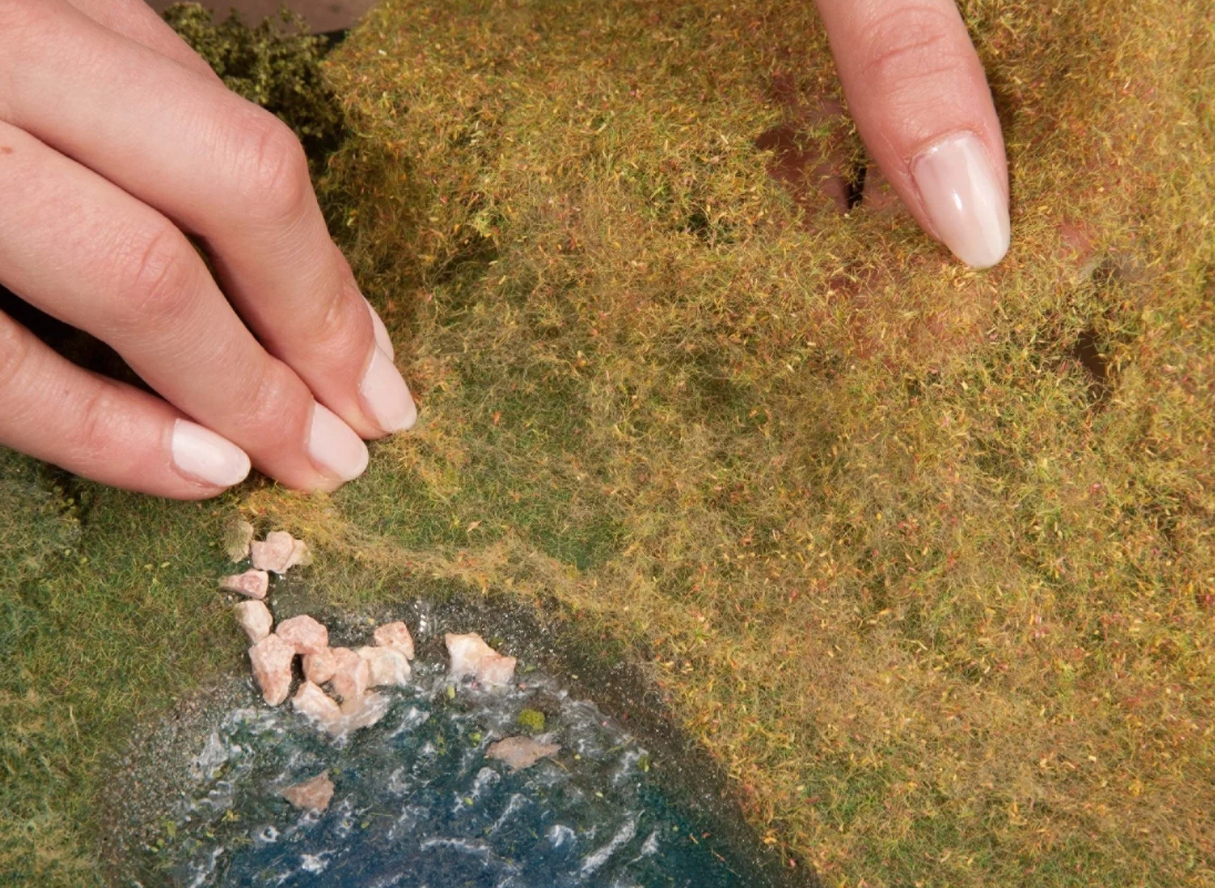 H0 1:87 escala Noch 07282 follaje de hierbas silvestres verde oliva 20 x 23 cm