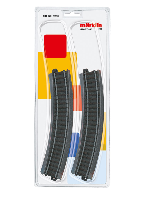 H0 1:87 escala Märklin 20130 3x vias curvas C (R1)