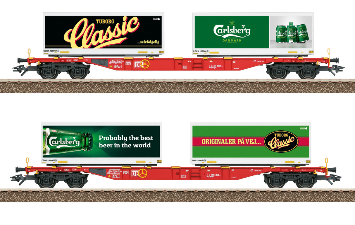 Trix 24509 vagones mercancías Carlsberg y Tuborg DB H0 escala 1:87