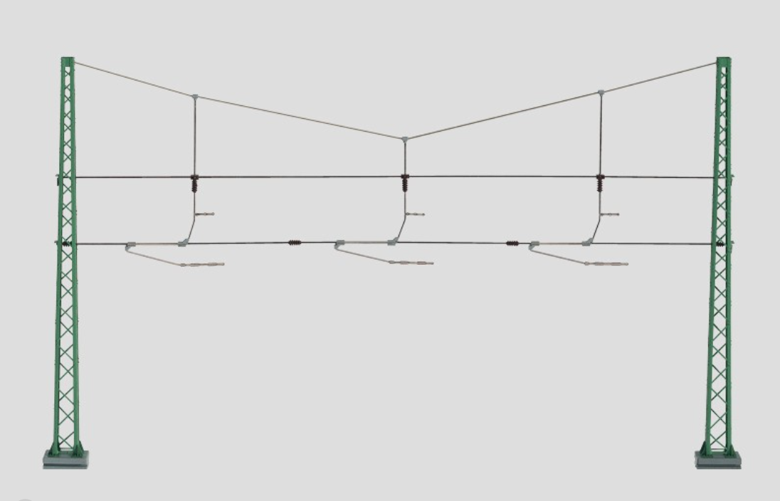 H0 1:87 escala Märklin 74131 Estructura transversal para 3 vías