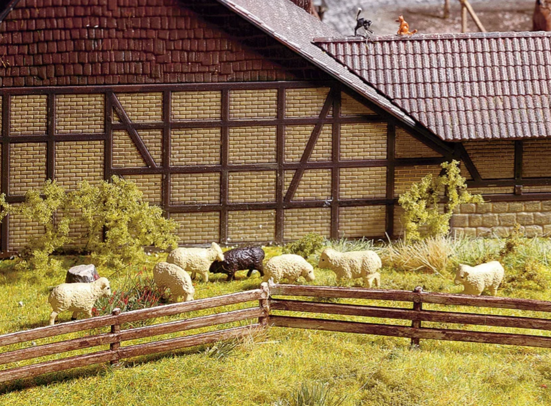 H0 1:87 escala Noch 13040 vallado de campo 13 piezas 100cm de largo