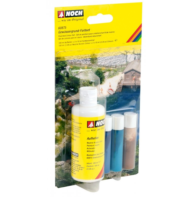 H0 1:87 escala Noch 60875 set de colores para el cauce de rio 3x 10ml