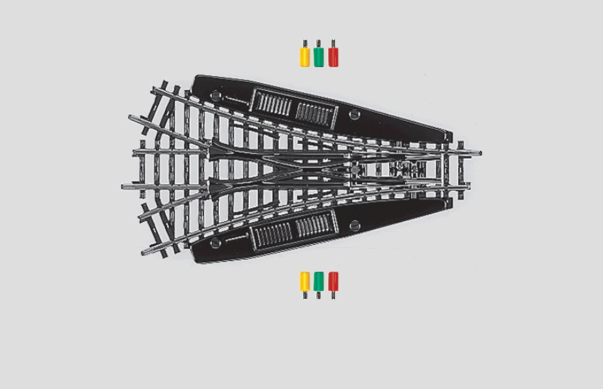 H0 1:87 escala Märklin 2270 Desvío simétrico de cambio doble