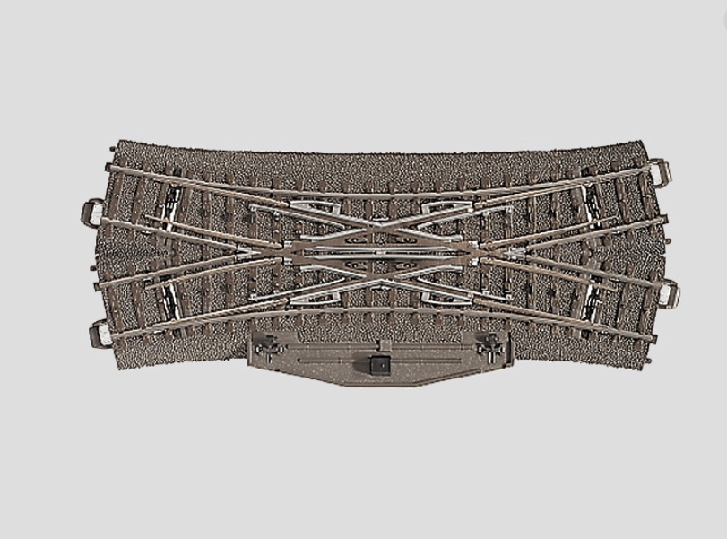 H0 1:87 escala Märklin 24624 Travesía de unión doble 188,3 mm / 24,3°