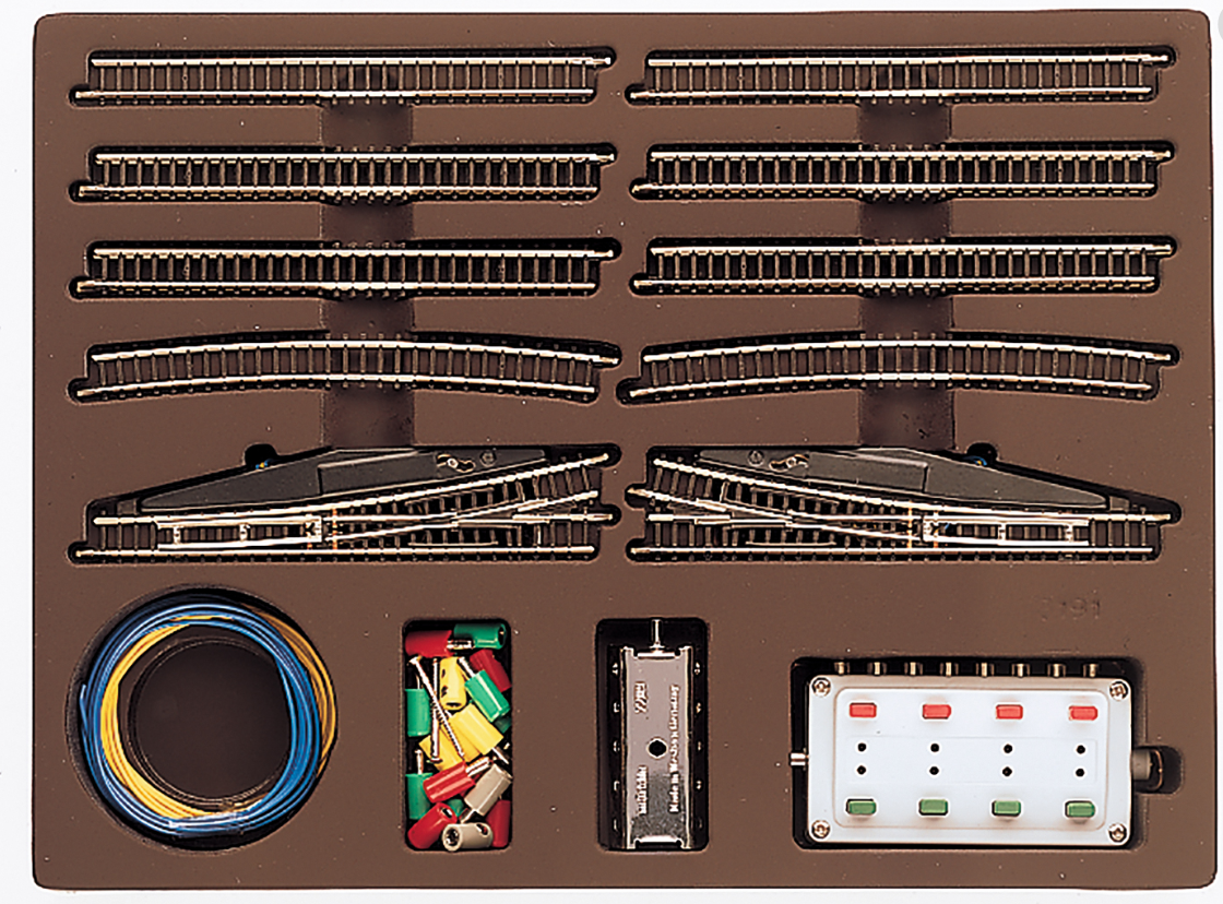 Z 1:220 Märklin 8191 Caja de ampliación E con desvíos electromagnéticos