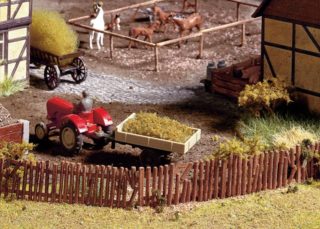 H0 1:87 escala Noch 13060 cercas residencial abandonada 24 piezas 91 cm de largo