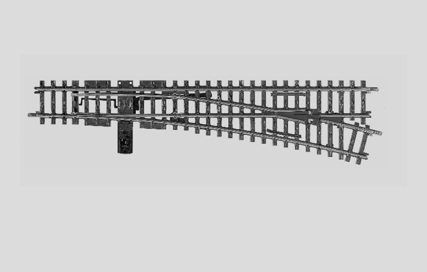 H0 1:87 escala Märklin 22716 Desvío manual a la derecha 225mm
