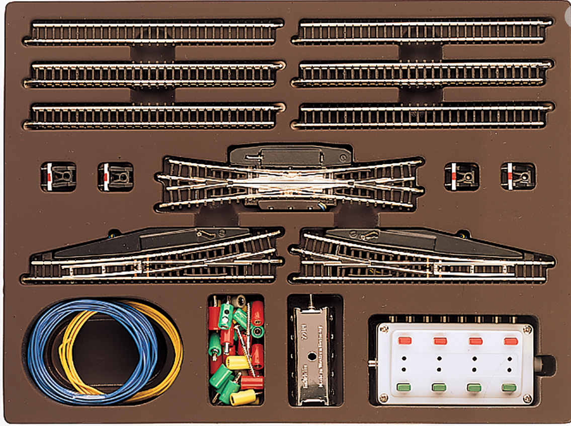 Z 1:220 Märklin 8194 Caja de vías de maniobras T3 vías desvíos travesía