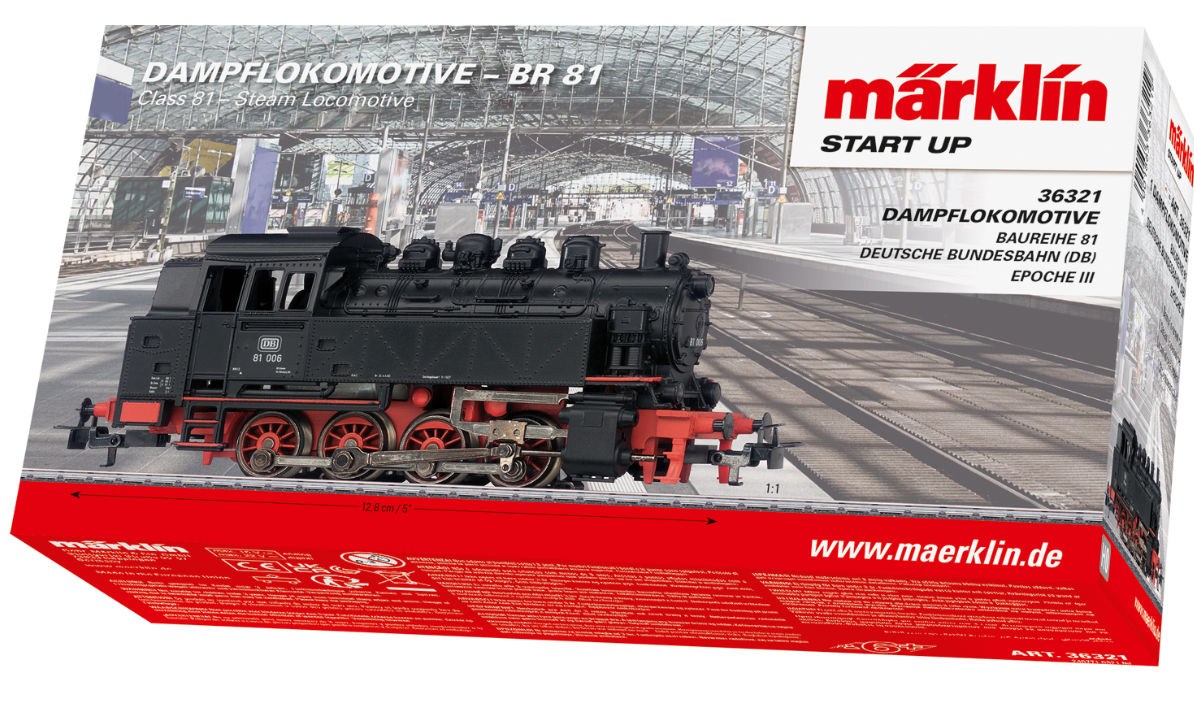H0 1:87 Märklin 36321 Start up Digital Locomotora con ténder de la serie 81 DB