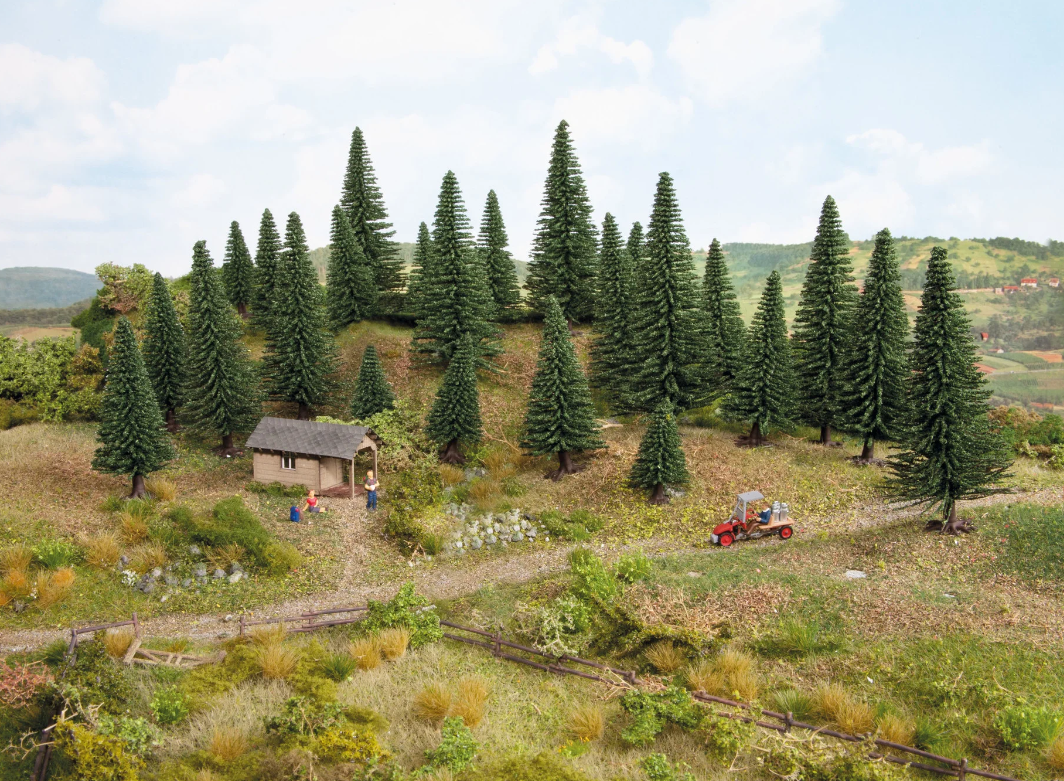 Noch 32830 Abetos artificiales sin pie 25 piezas 3.5 a 9cm N escala 1:160