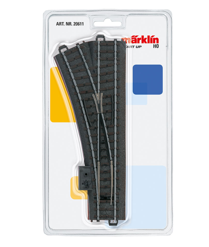 H0 1:87 escala Märklin 20611 Desvío a la izquierda tipo C