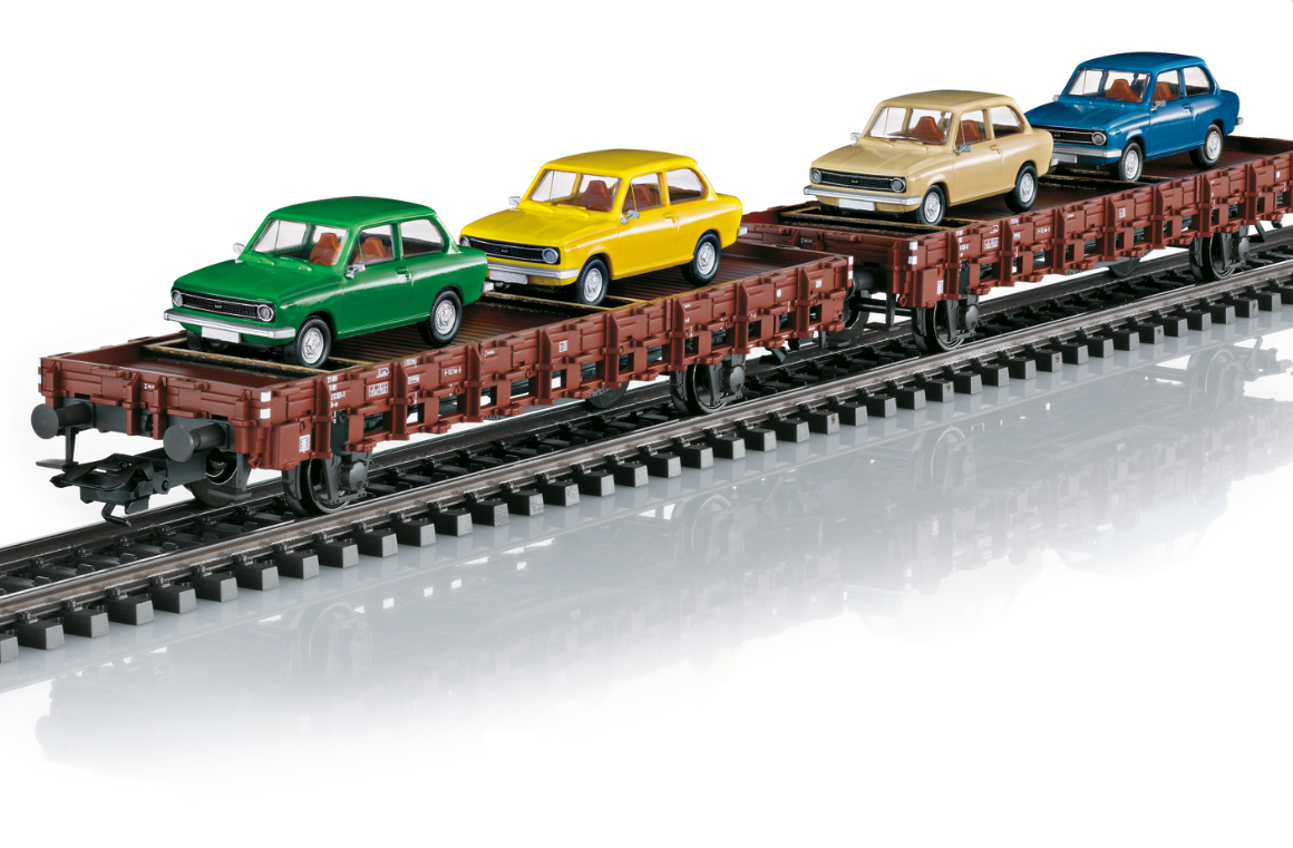 H0 1:87 escala Märklin 46404 Set de vagones de plataforma "DAF 66" NS