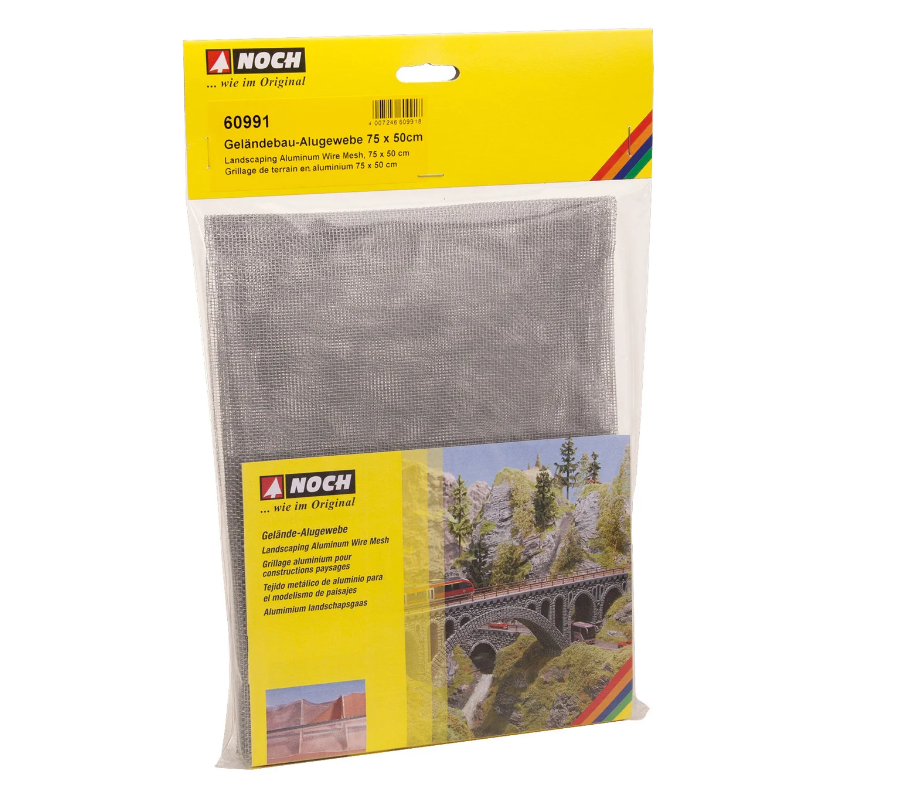 H0 1:87 escala Noch 60991 tejido de aluminio para modelismo 50x75cm