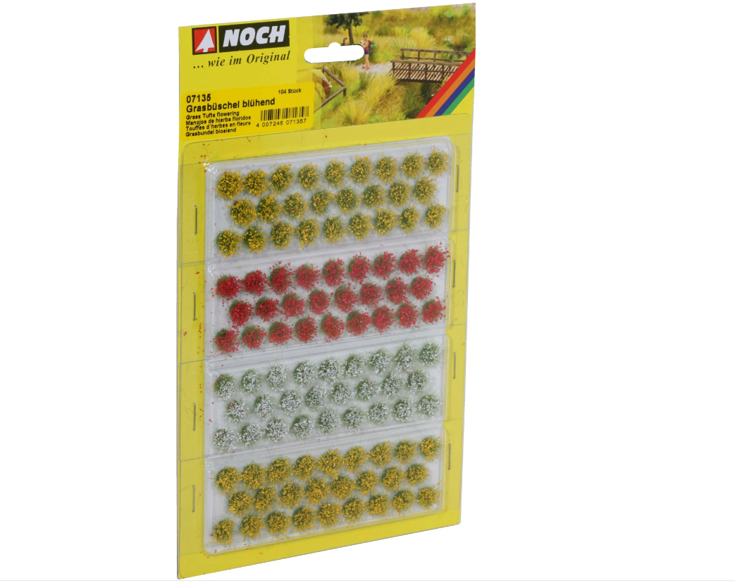 🧨 Liquidación – Noch 07135 manojos de hierba floridos diferentes colores 104 piezas