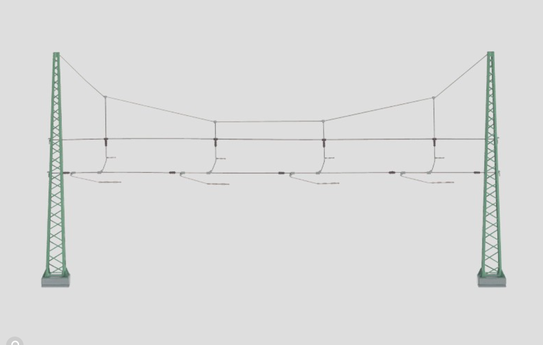 H0 1:87 escala Märklin 74132 Estructura transversal para 4 vías