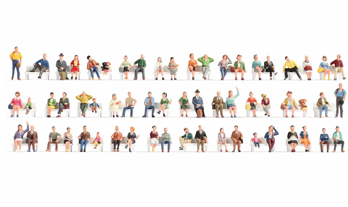 Noch 16071 Mega Economy Set gente sentada H0 escala 1:87 ho 00