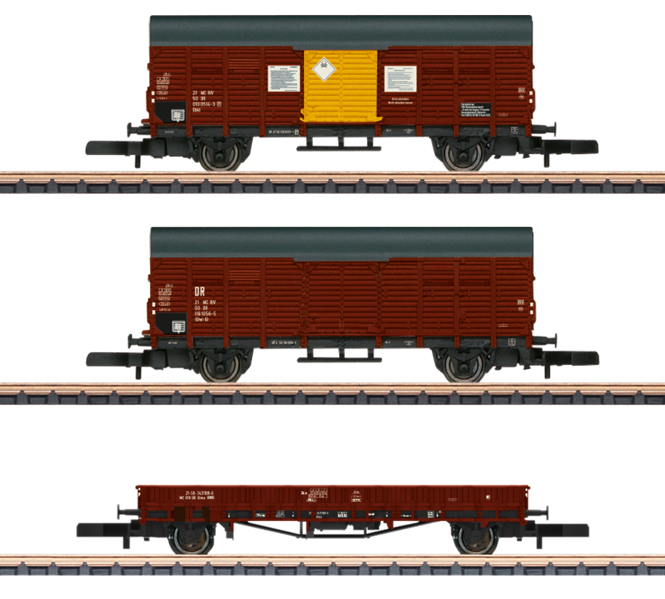 Minitrix 15466 Set de vagones de mercancías Side Dump Car N escala 1:1