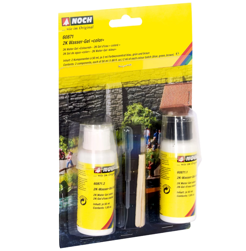 Noch 60871 gel de agua de color 2x50ml H0 1:87 escala N 1:160 etc modelismo