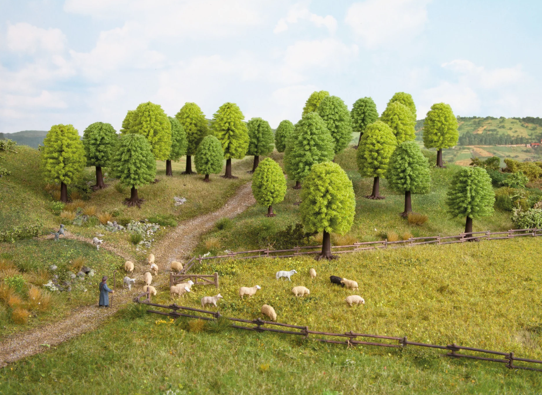 Noch 32801 Arboles de hoja caduca 25 piezas 3.5 a 5 cm N escala 1:160