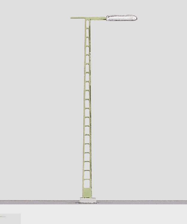 Z 1:220 Märklin 601231 Luminaria de estación ferroviaria en poste en plena vía Altura 42 mm.