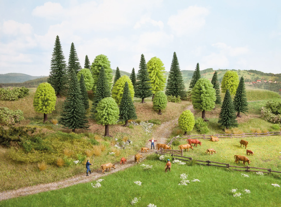 Noch 32811 Bosque mixto 25 piezas 3.5 a 9cm N escala 1:160