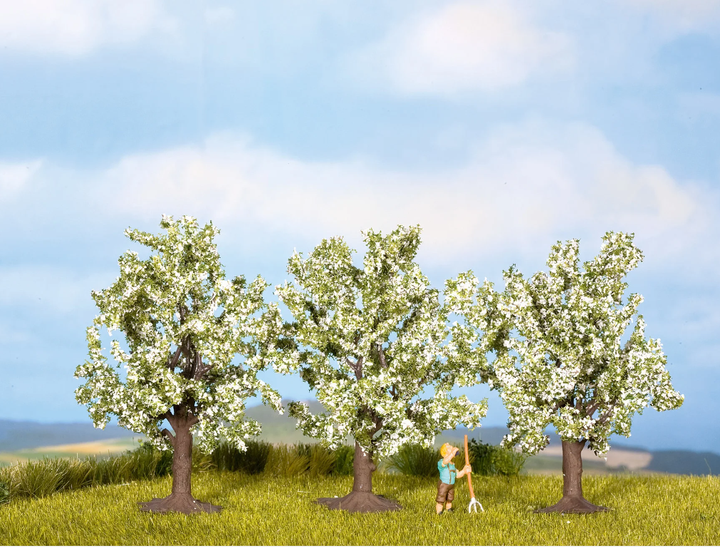 N 1:160 escala Noch 25511 Arboles frutales flor blanca 3 piezas 4.5cm