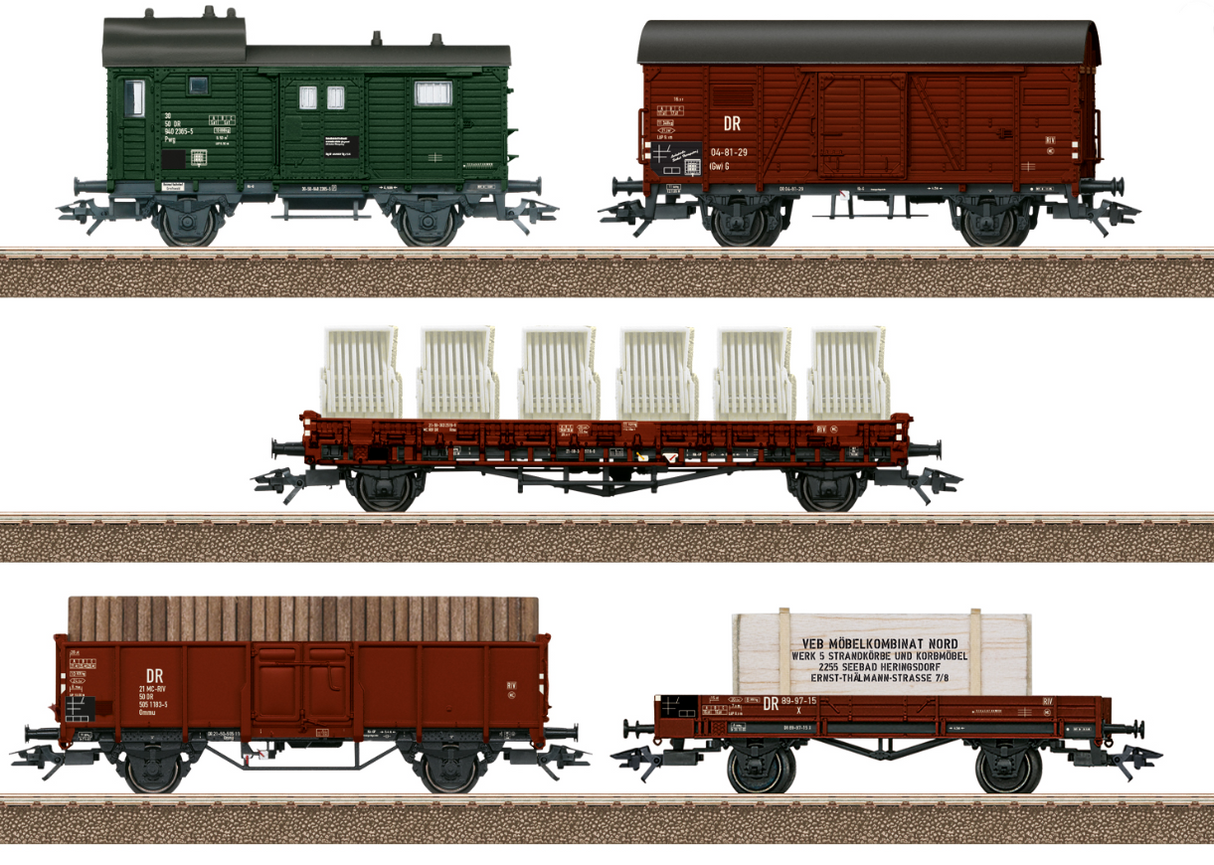 Trix 24075 Set de vagones de carga Heringsdorf Seaside Resort H0 escala 1:87