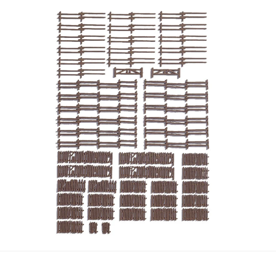 H0 1:87 escala Noch 13095 vallado rural Cercas rurales 53 piezas 290cm