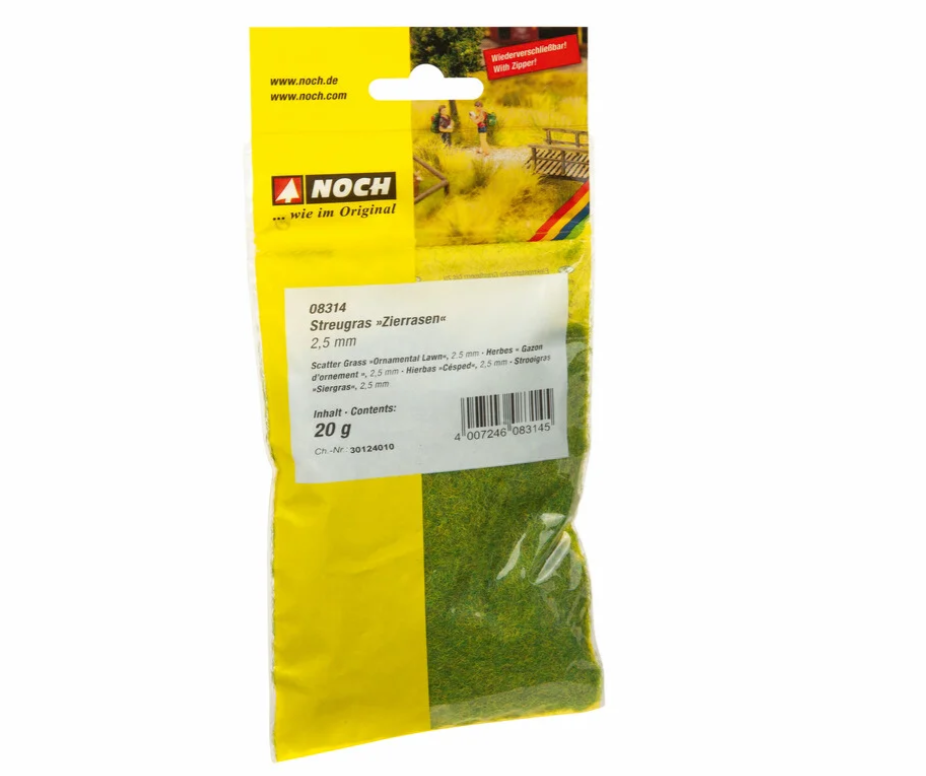 Noch 08314 Hierbas de cesped 2.5mm 20 gr H0 escala 1:87 ho 00