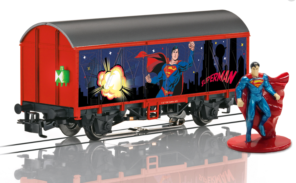 H0 1:87 escala Märklin 44825 Start up vagón de mercancías cubierto "Superman"