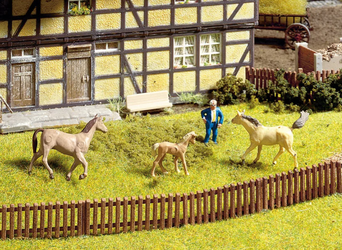 H0 1:87 escala Noch 13080 cercas de jardin 18 piezas 97 cm de largo