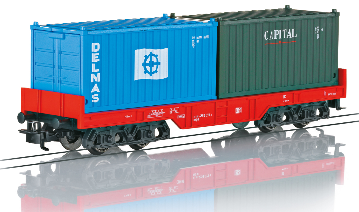 H0 1:87 escala Märklin 44700 Start up - Vagón portacontenedores DB