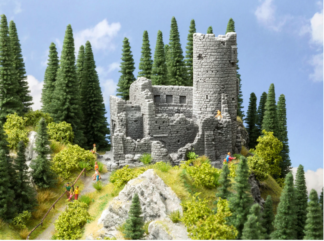 Noch 58605 castillo en ruinas 20 x 16.3 cm, 16.5 cm H0 escala 1:87 ho 00
