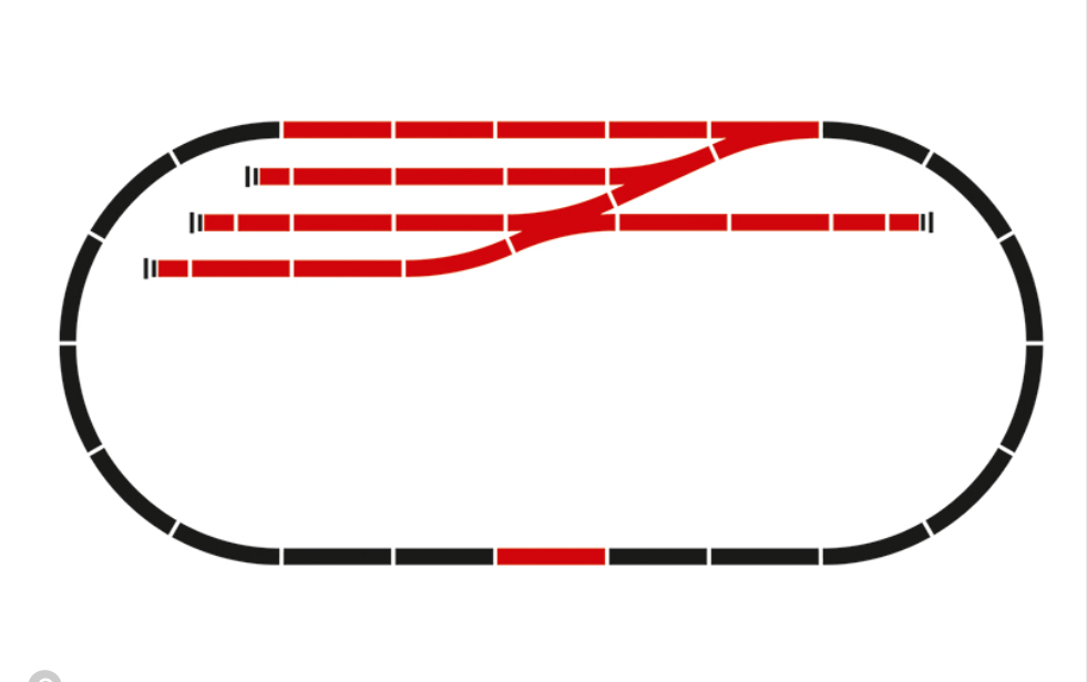 H0 1:87 escala Märklin 24905 Juego de extensión de vías C5 C