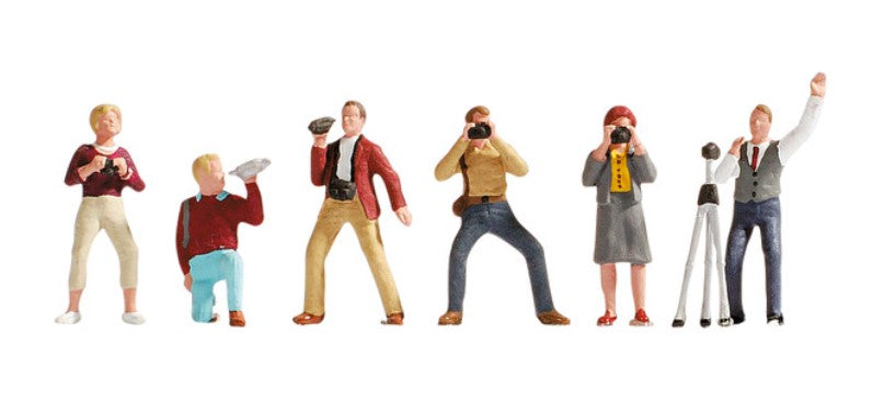 H0 escala 1:87 ho figuras modelismo maqueta Fotografos Photographers Noch 15571