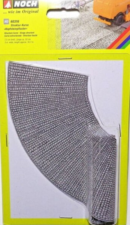 Noch 60316 curva via estructurada 7,5 x 32cm H0 escala 1:87 ho 00