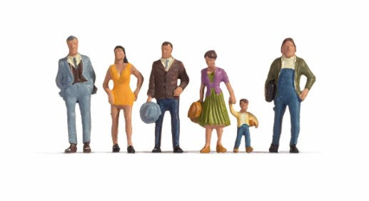 H0 escala 1:87 ho figuras modelismo maqueta Noch 15479 Paseantes