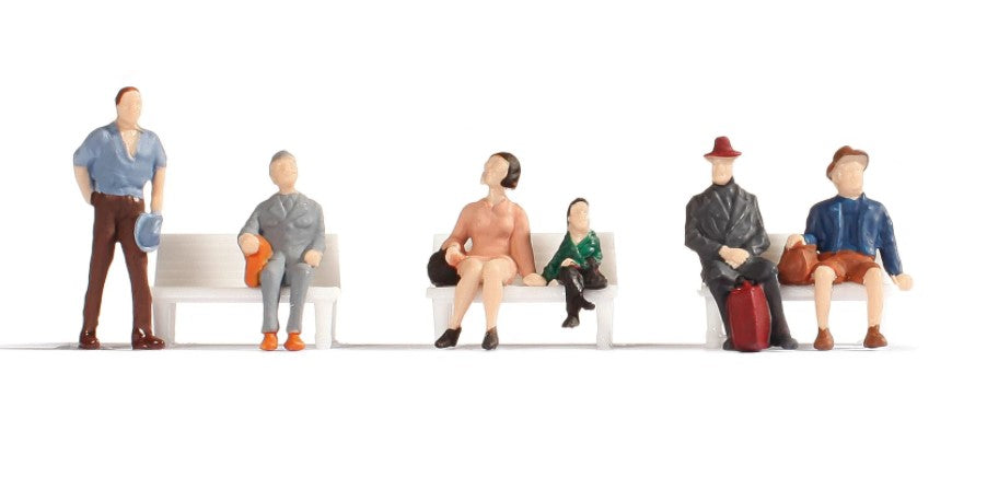 H0 escala 1:87 ho figuras modelismo maqueta Noch 18116 Viajeros (sin bancos)