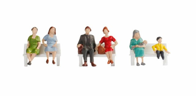 N escala 1:160 figuras modelismo Noch 38131 gente sentada (sin bancos)