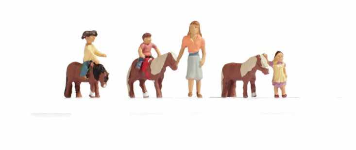 H0 escala 1:87 ho figuras modelismo Noch 15635 Montar a poni