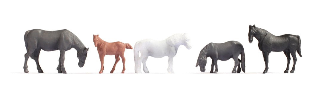 H0 escala 1:87 ho figuras modelismo Noch 18215 animales caballos