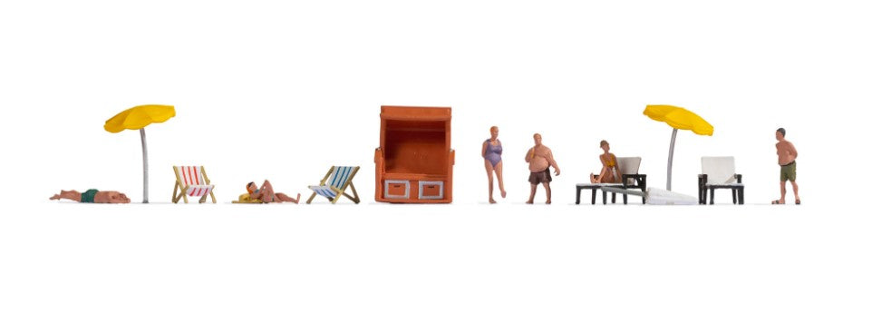 Noch 16205 Set de figuras en el lago para el baño escala H0 1:87 ho 00