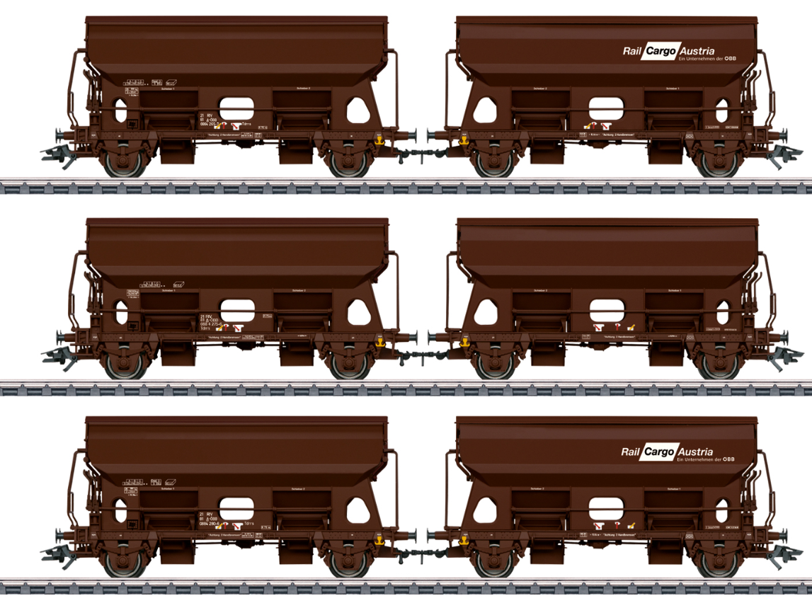 H0 1:87 escala Märklin 46308 Set de vagones con techo basculante RCA