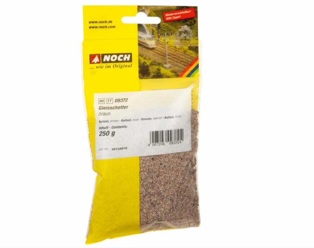 H0 1:87 escala Noch 09372 balasto marrón 250 gr