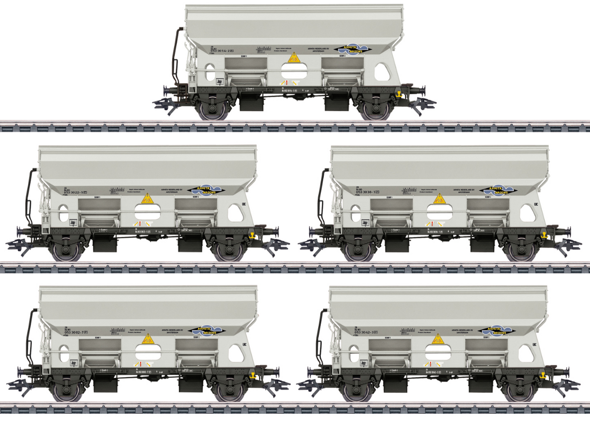 H0 1:87 escala Märklin 46306 Set de vagones con techo basculante NS/Armita